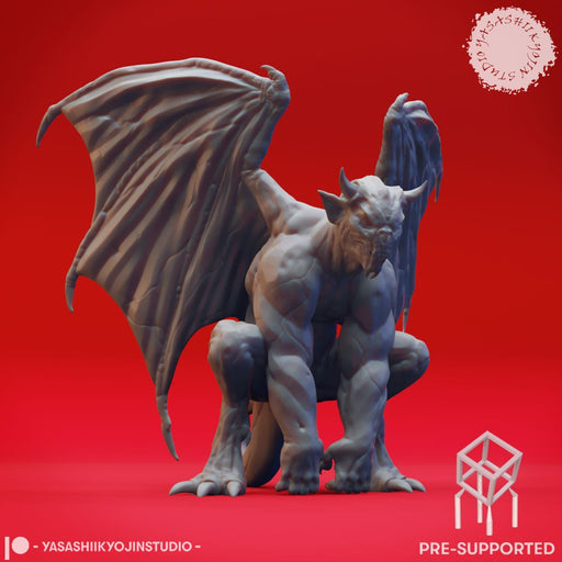 Perched Gargoyle - Inactive - Tabletop Miniature (Pre-Supported) - Only-Games