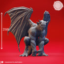Perched Gargoyle - Inactive - Tabletop Miniature (Pre-Supported)
