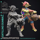 Gattaling Gumball - Goblin Artificer -  PRESUPPORTED - Illustrated and Stats - 32mm scale