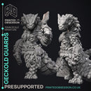 Geckold Guards - 2 Models -  PRESUPPORTED - Illustrated and Stats - 32mm scale