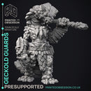 Geckold Guards - 2 Models -  PRESUPPORTED - Illustrated and Stats - 32mm scale