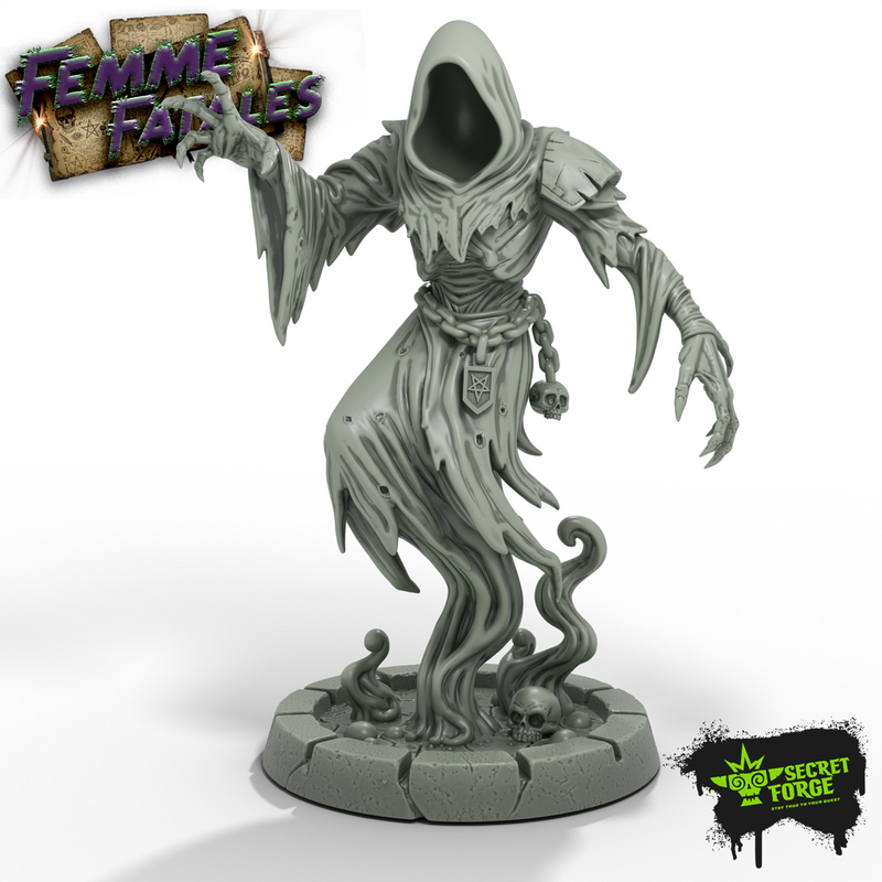 [Ghostly Reaper] Deathly Touch – DnD 5e Compatible Undead Spirit, Summon Undead Miniature, 3D Printable Ghost Horror TTPRG