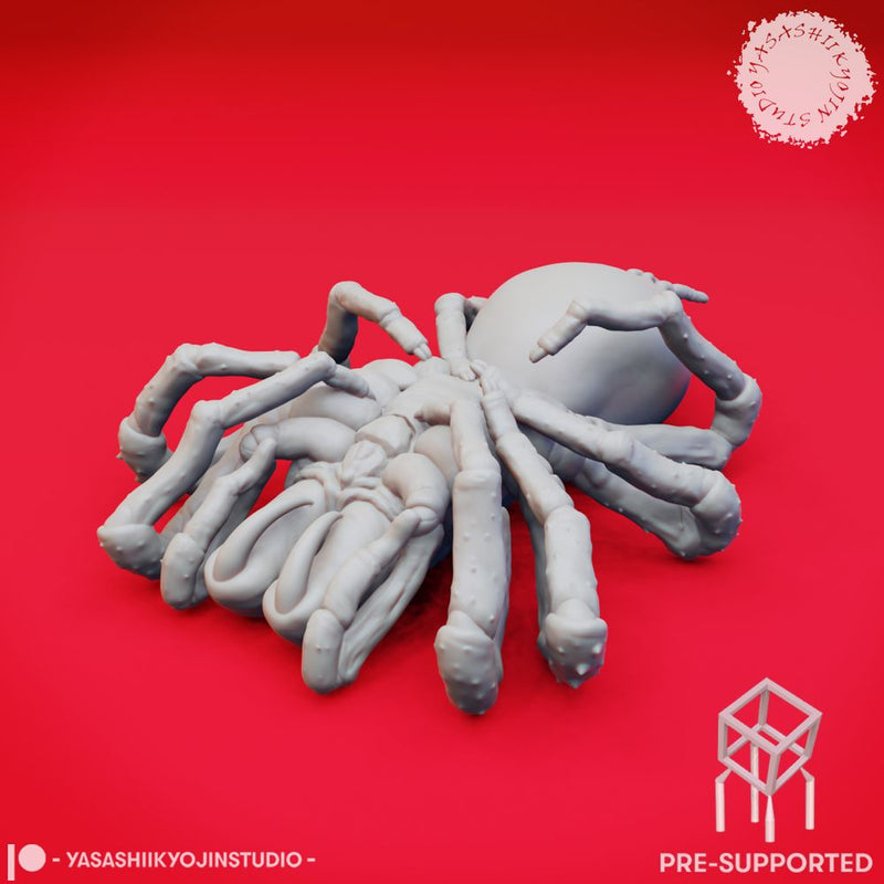 Giant Spider - Defeated - Tabletop Miniature (Pre-Supported) - Only-Games