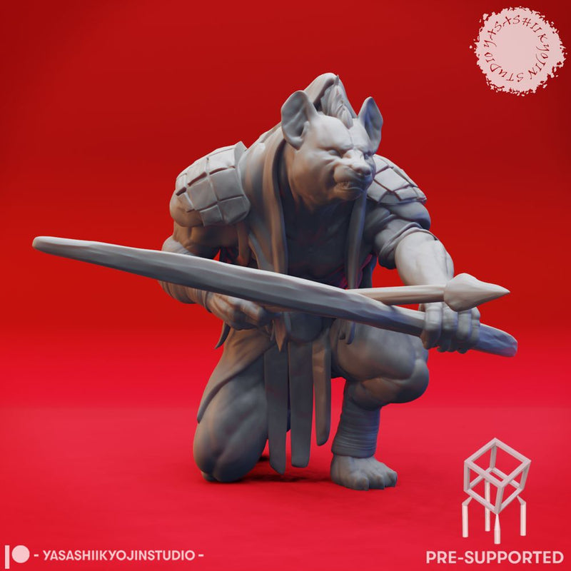 Gnoll - Archer - Tabletop Miniature (Pre-Supported) - Only-Games