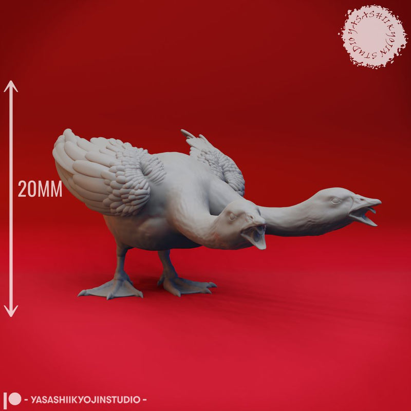 Goose Hydra - 2 Heads  - Tabletop Miniature (Pre-Supported) - Only-Games