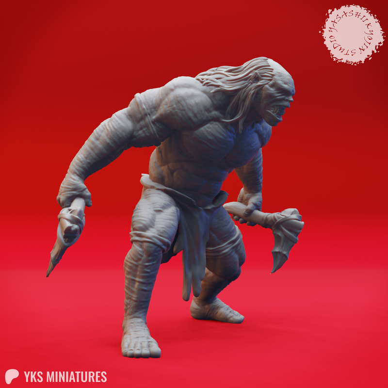 Grimlock - Stone Hatchets - Tabletop Miniature (Pre-Supported)