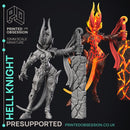 Hell Knight - Demon Fighter -  PRESUPPORTED - Illustrated and Stats - 32mm scale