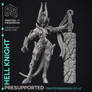 Hell Knight - Demon Fighter -  PRESUPPORTED - Illustrated and Stats - 32mm scale