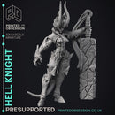 Hell Knight - Demon Fighter -  PRESUPPORTED - Illustrated and Stats - 32mm scale