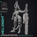 Hell Knight - Demon Fighter -  PRESUPPORTED - Illustrated and Stats - 32mm scale