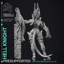 Hell Knight - Demon Fighter -  PRESUPPORTED - Illustrated and Stats - 32mm scale