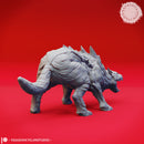 Growling Hellhound - Tabletop Miniature (Pre-Supported)