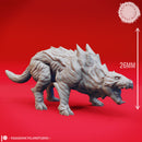 Growling Hellhound - Tabletop Miniature (Pre-Supported)