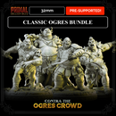 4 miniatures - 32mm - Classic Ogres Bundle -  CONTRA THE OGRES CROWD - MASTERS OF DUNGEONS QUEST - Only-Games