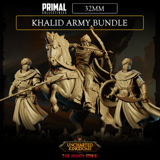 3 miniatures - 32mm - Khalid Army Bundle - Uncharted Kingdom - Only-Games