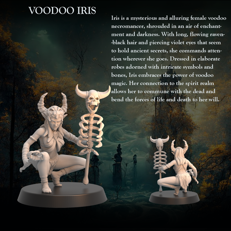 Voodoo Necromancer Iris - Voodoo Necromancer Witch Doctor - 32mm - Heroic scale