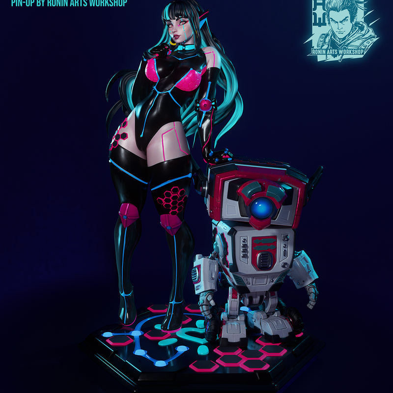 ILLYSA - Cyberpunk PinUp - 75mm and 120mm - STL only - Only-Games