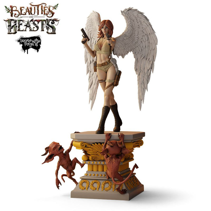 [Constantina] Beauties & Beasts – Angelic Gunfighter, Heaven’s Huntress with Twin Pistols Battling Demonic Imps