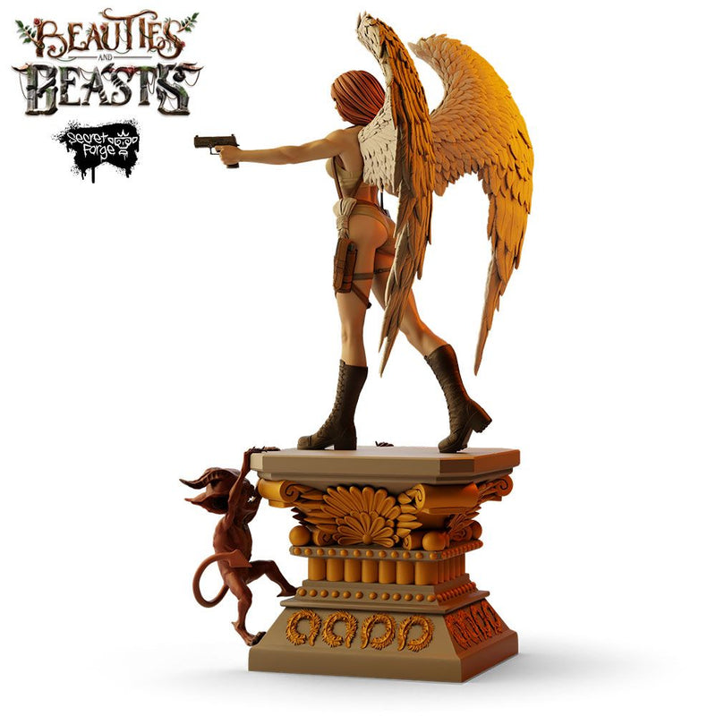 [Constantina] Beauties & Beasts – Angelic Gunfighter, Heaven’s Huntress with Twin Pistols Battling Demonic Imps