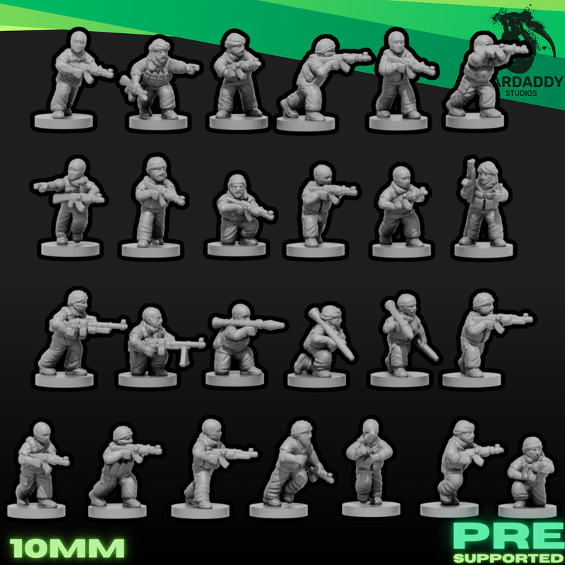 Modern Middle Eastern Insurgent Militia Cell (10mm)