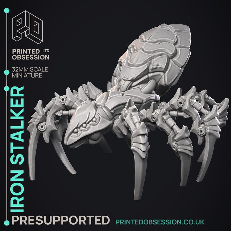 Iron Stalker - Construct -  PRESUPPORTED - Illustrated and Stats - 32mm scale