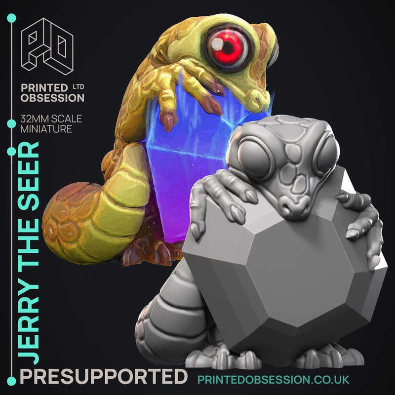 Jerry The Seer - Almighty powerful creature -  PRESUPPORTED - Illustrated and Stats - 32mm scale