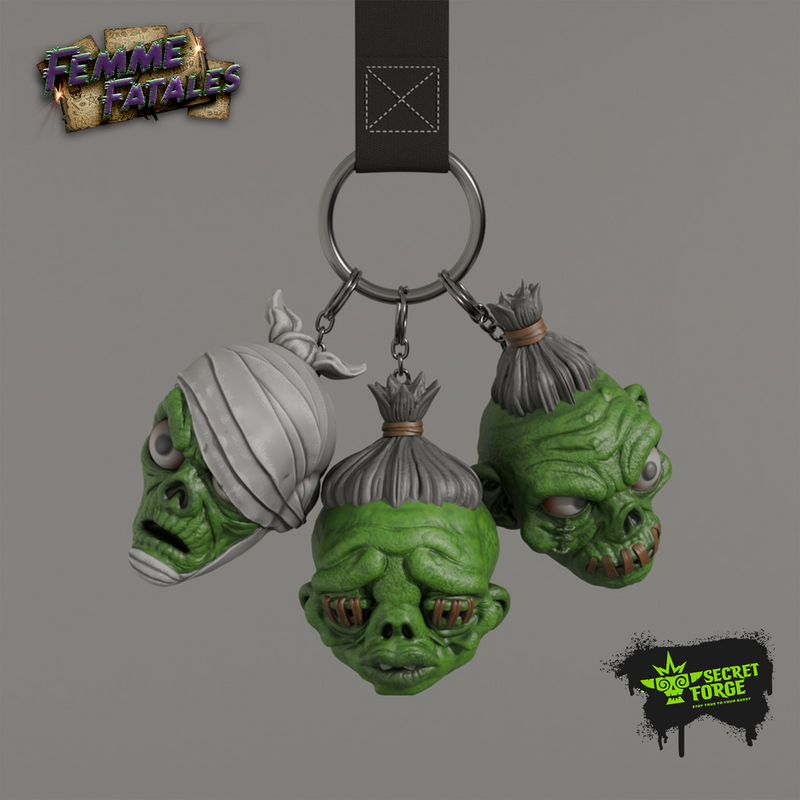 [Shrunken Head Keychain] – Undead Zombie Mini Accessory from Nox’s Collection | 3D Printable STL