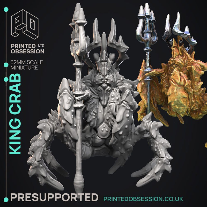 Crab Folk - 15 Models -  PRESUPPORTED - Illustrated and Stats - 32mm scale
