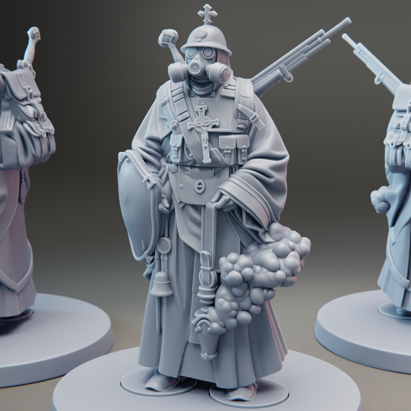Chaplain-Attendant Vos -ZUG 7 Warband - Trench Cleric - Only-Games