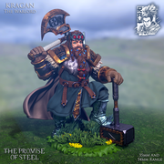 Kragan The Warlord - Warrior King Dwarf - STL only - Only-Games