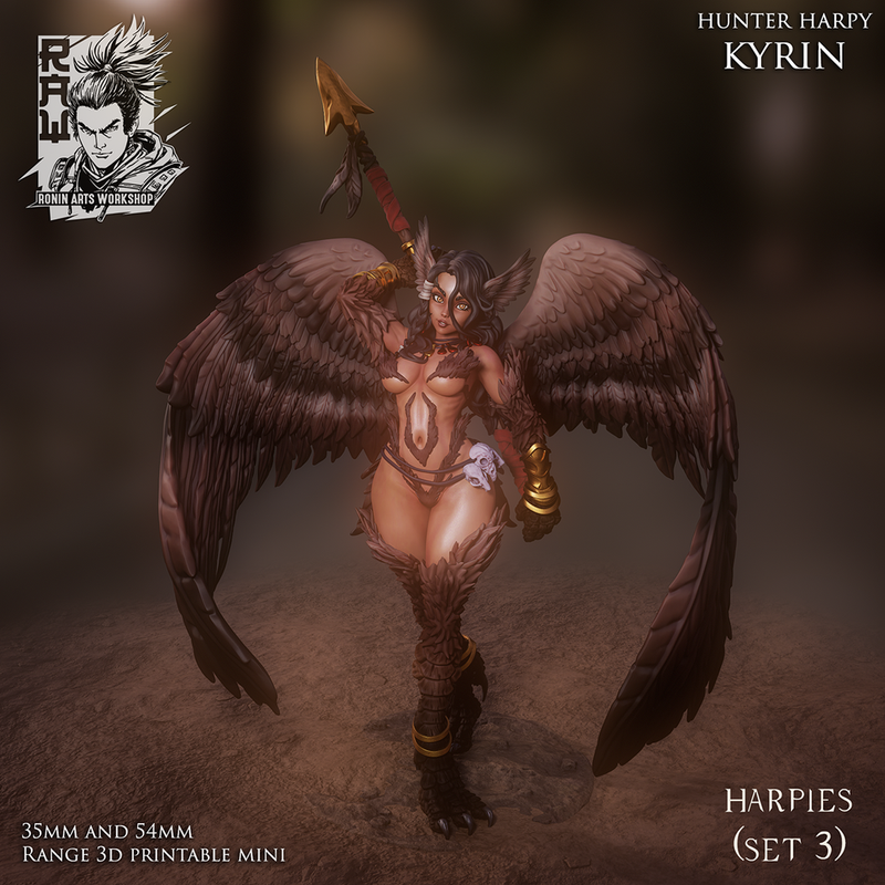Hunter Harpy Kyrin - Pose 2 - STL only - Only-Games