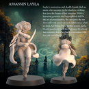 Assassin Layla - Dark elf Assassin  Dual blade Assassin - 32mm - Heroic scale