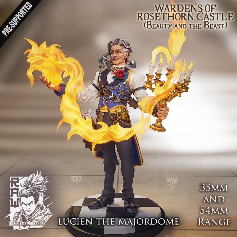 Lucien - The Majordome - Butler of Rosethorne Castle - STL only - Only-Games