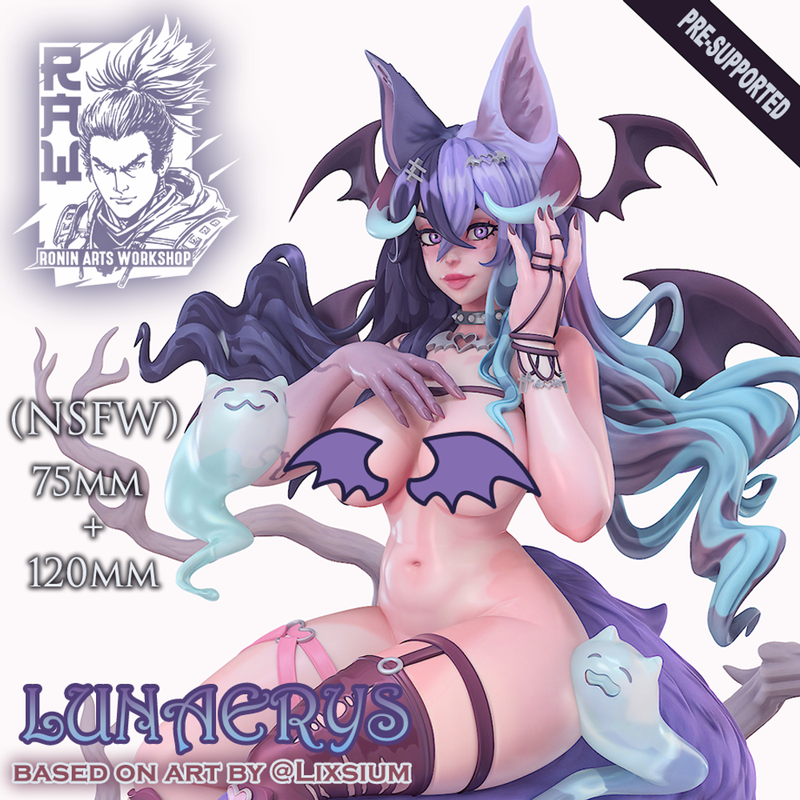 Lunaerys - Celestial Kitsune PinUp (NSFW Version) - STL only - Only-Games