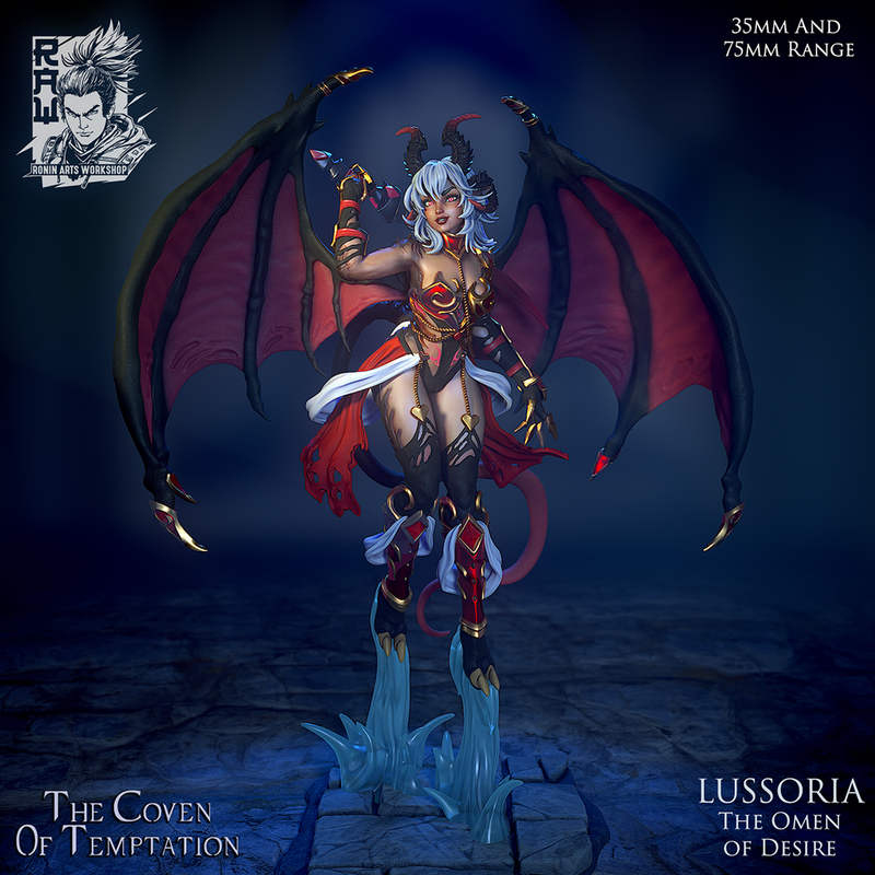 Succubus Lussoria - STL only - Ronin Arts Workshop - Miniatures by Only ...