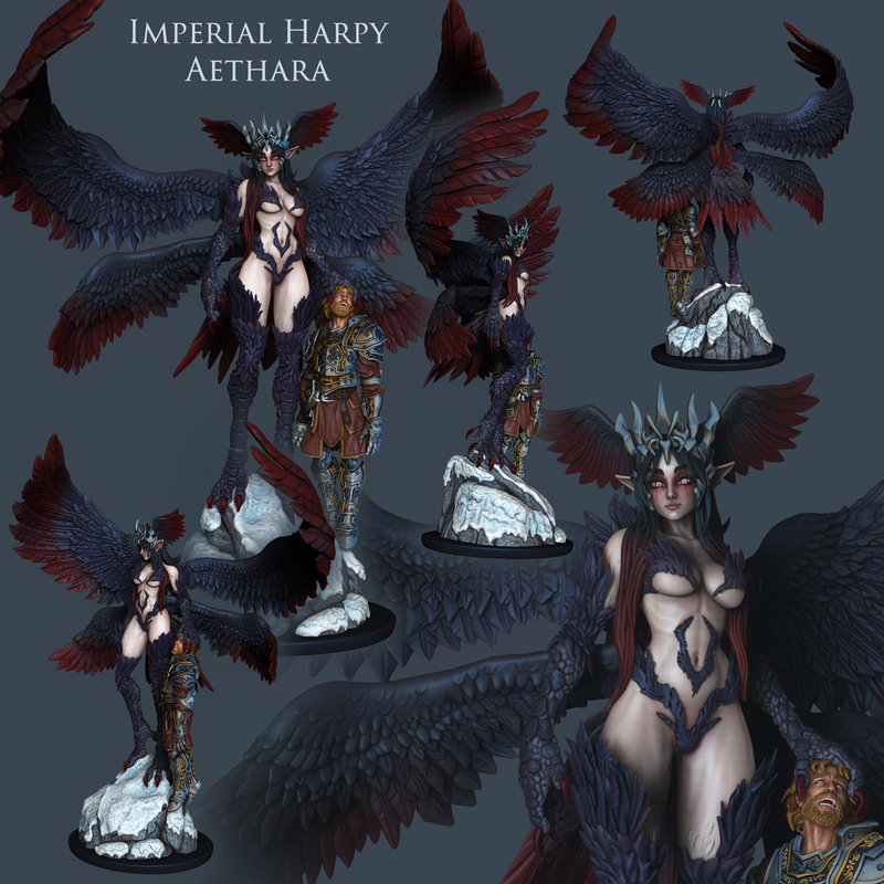 Aethara - Giant Imperial Harpy - 75mm - Only-Games