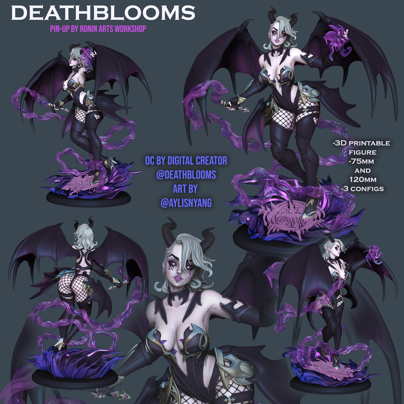 Deathblooms - Succubus Pin-Up - STL only - Only-Games