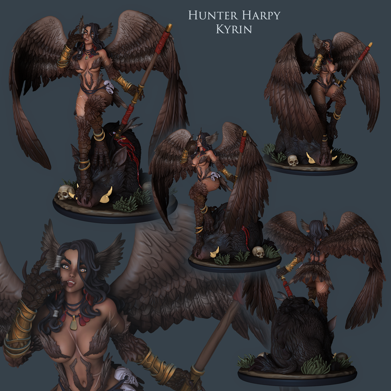 Kyrin - Hunter Harpy - STL only - Only-Games