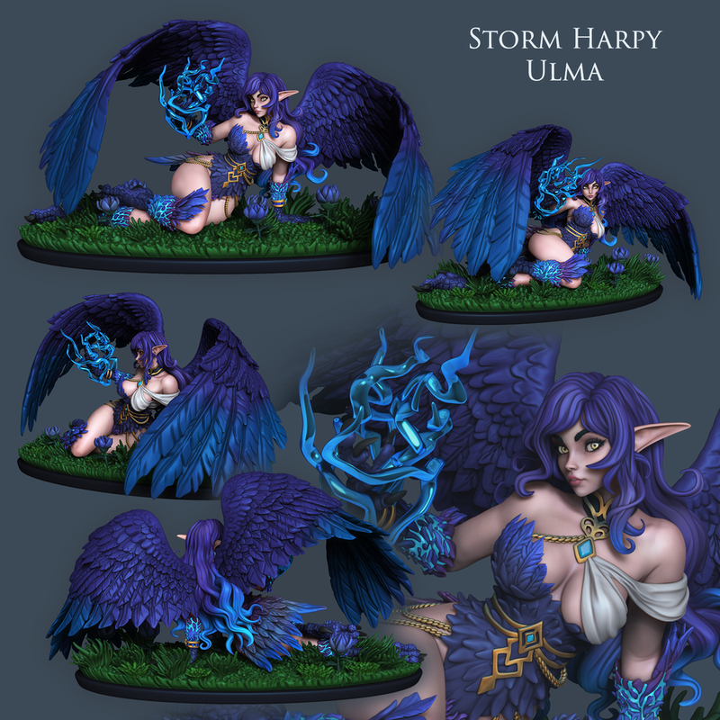 Ulma - Storm Harpy (NSFW) True Form - STL only - Only-Games