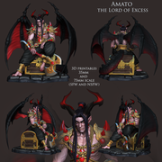 Amato the Lord of Excess - Incubus Lord (NSFW) - STL only - Only-Games