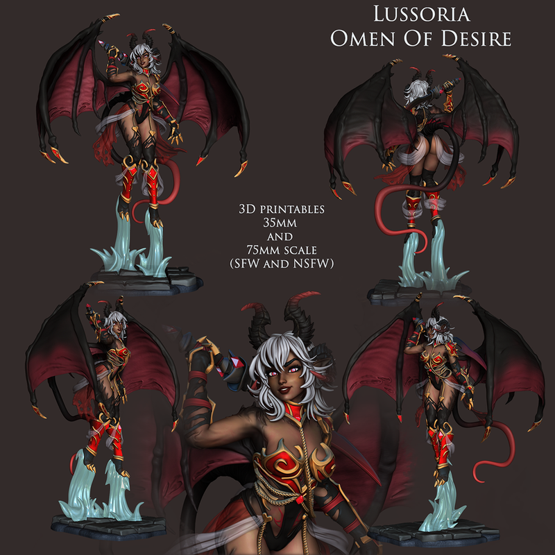 Succubus Lussoria (NSFW) - STL only - Only-Games