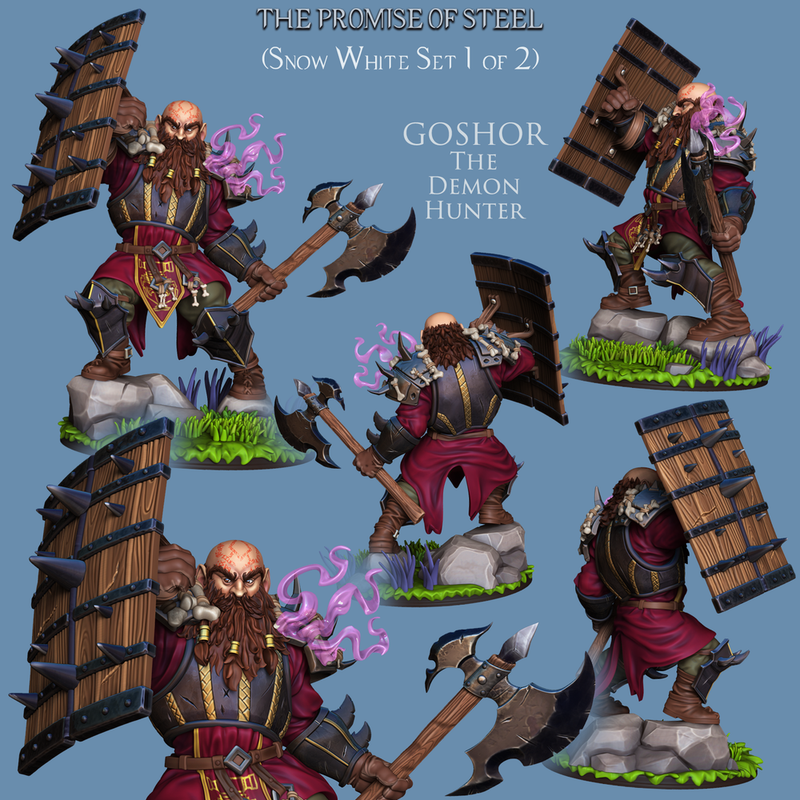 Goshor The Demon Hunter - Warrior Dwarf - STL only - Only-Games