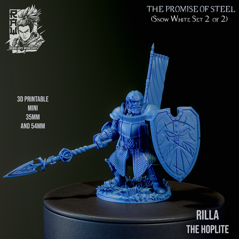 Rilla The Hoplite - Armored Dwarf - STL only - Only-Games