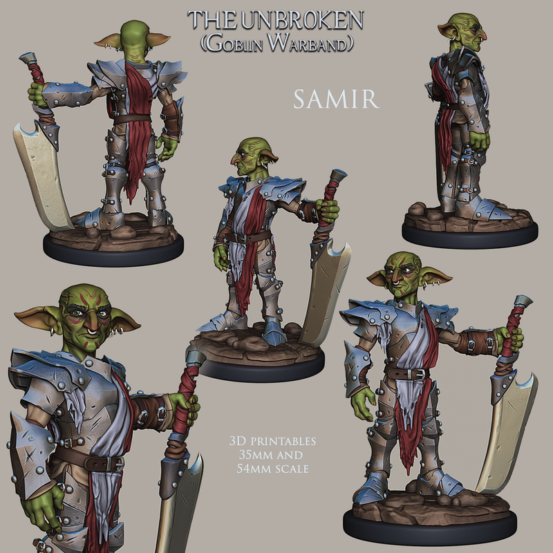 Samir - Goblin Knight - STL only - Only-Games