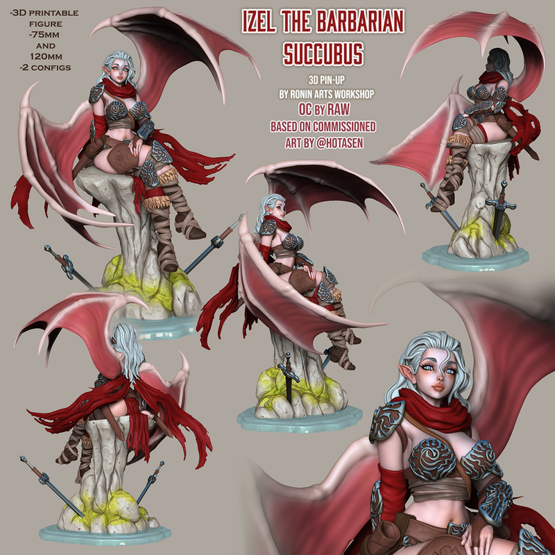 Izel The Barbarian Succubus - PinUp 2 - Only-Games
