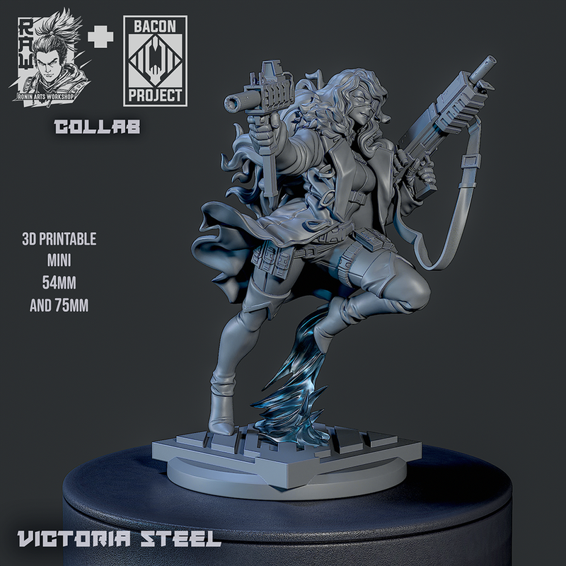 Victoria Steel - Female Spy - STL only - Only-Games