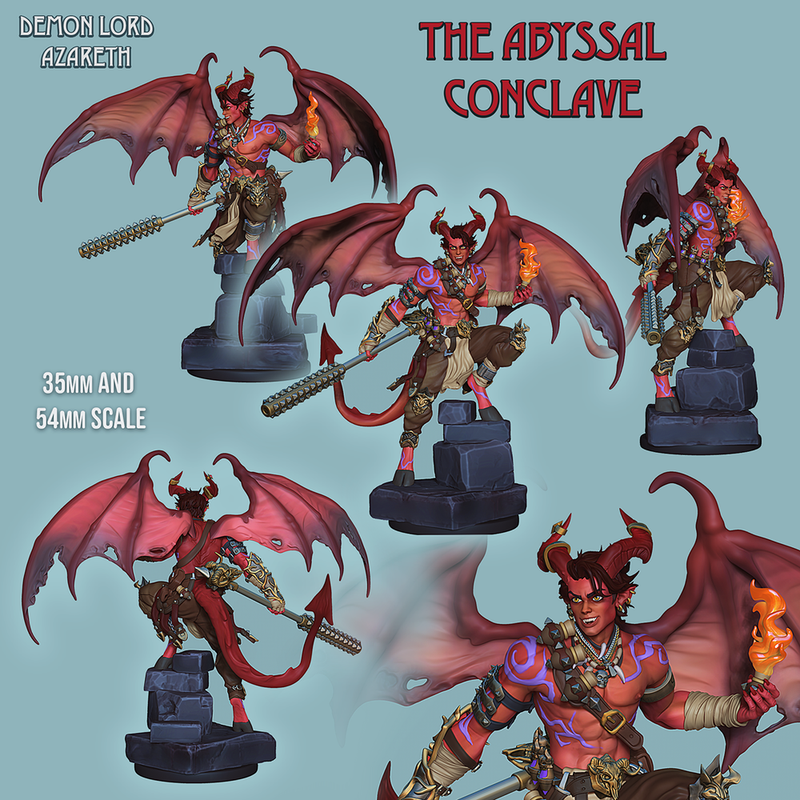 Demon Lord Azareth - STL only - Only-Games