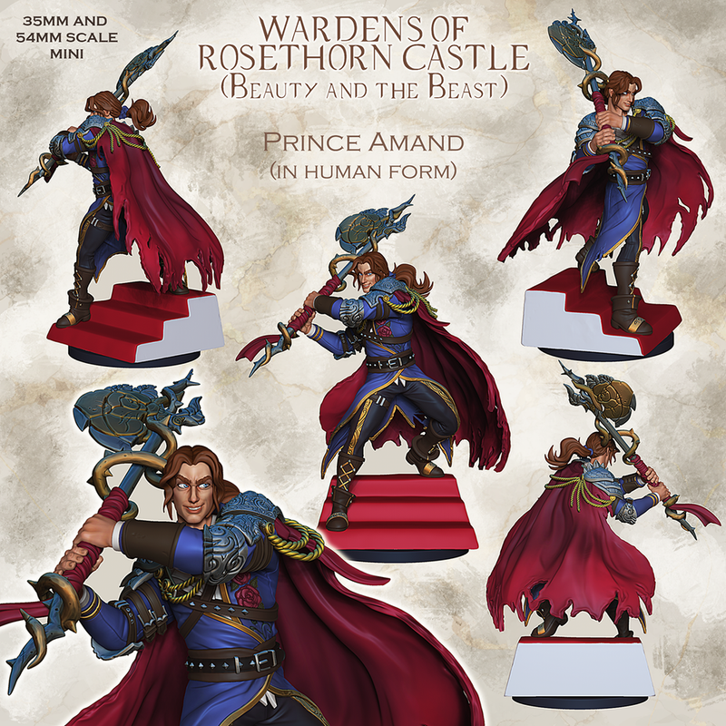 Prince Amand - Beast in Human Form - Beauty and the Beast - 54mm - Only-Games