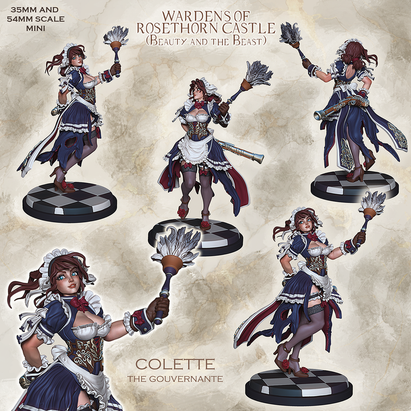 Colette the gouvernante - Head Maid of Castle Rosethorne - STL only - Only-Games