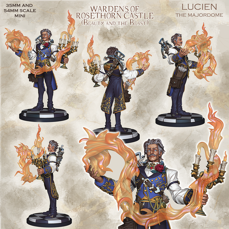 Lucien - The Majordome - Butler of Rosethorne Castle - STL only - Only-Games